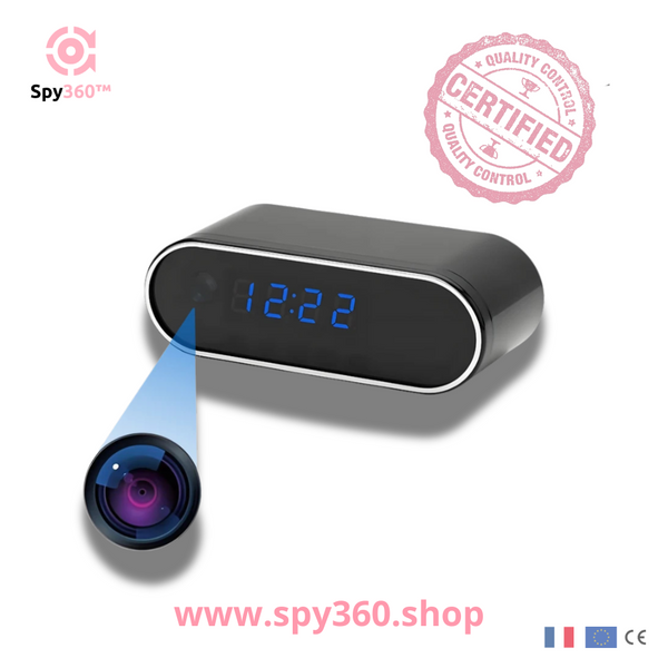 Spy360™ | Mini caméra horloge HD 1080P avec WiFi