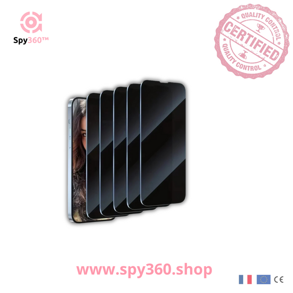 Spy360™ | Pack de 5 Protecteurs d'Écran iPhone - Sécurité Ultime