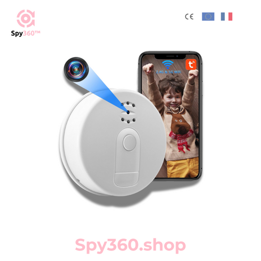 Spy360™ | Caméra Cachée Wifi HD 1080P Détecteur de Fumée avec Vision Nocturne et Détection de Mouvement